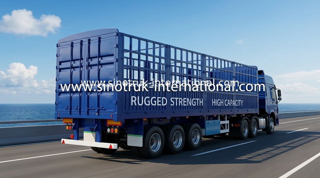 Multi Warna Semi Low Bed Trailer, Trailer Semi Peralatan Suspensi Normal