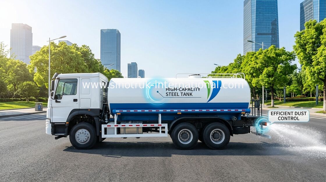 SINOTRUK HOWO Sprinkler Tangki air truk 10-25CBM 6 X 4 Euro 2 400HP