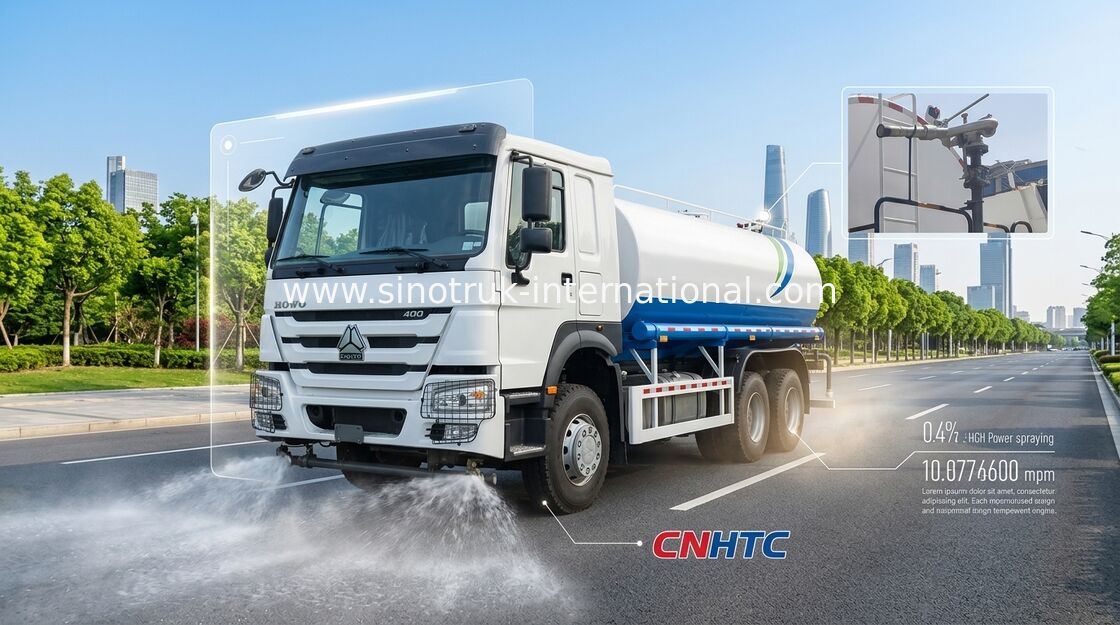 HOWO 6*4 Penggerak 400HP 18m³ Truk Penyiram Air Rekayasa Skala Besar (Truk Air/Penyiram Air, Cocok untuk Penekanan Debu Jalan dan Irigasi)