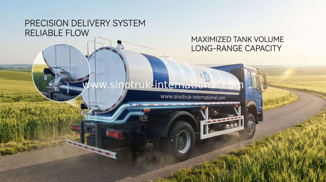 HOWO SINOTRUK Tangki air truk 300HP Tangki transportasi