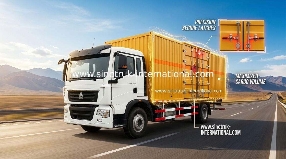 High Security Van Cargo Truck SINOTRUK HOWO 4X2 LHD Euro 2 Lorry Vehicle
