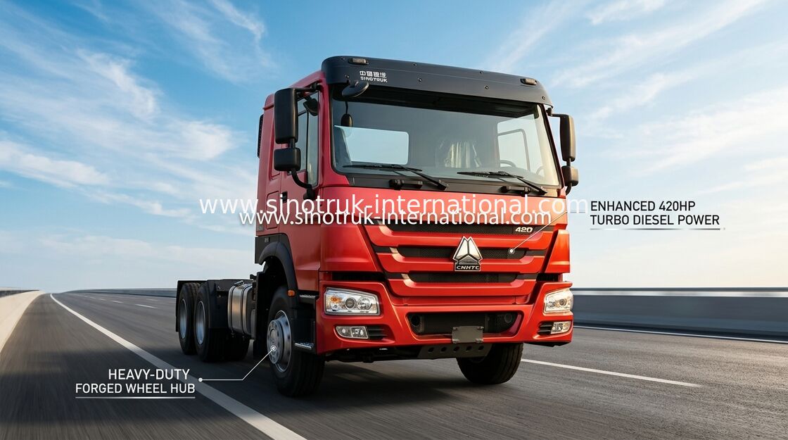 Truk Traktor Sinotruk Howo Baru 430Hp Lhd 10Roda 6 × 4