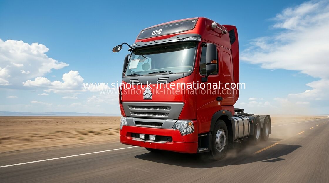ZZ4257N3247N1B 60-70 Ton Truk Trailer Traktor Dengan D12.38 380HP Mesin 11,596L
