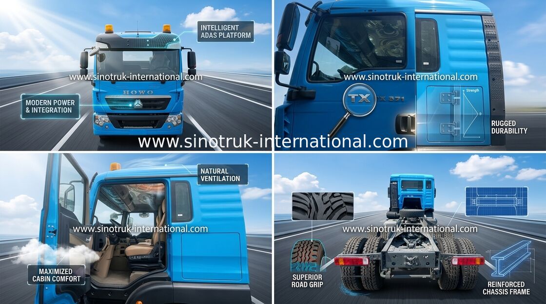 371HP SINOTRUK HOWO 6x4 Truk Traktor Jenis LHD
