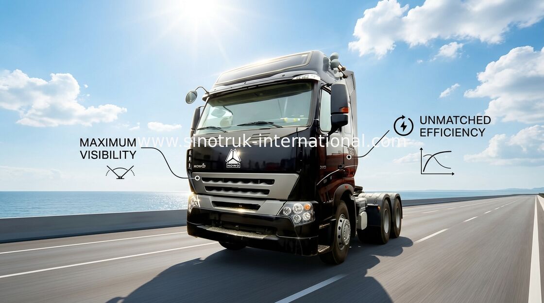 6X4 Truk Traktor HOWO Heavy Duty, 4 Stroke Electronic Fuel Injection Diesel Engine Tractors Dan Dump Truck