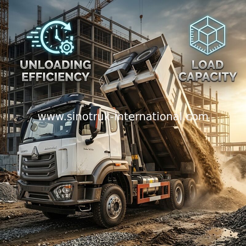 HOWO NX 371HP 6*4 20m³ Truk Sampah Angkat Tengah Performa Tinggi Dengan Bak Muatan Angkat Tengah yang Efisien