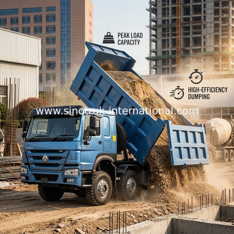 Truk Tipper SINOTRUK HOWO 380HP 12 Roda LHD 31 Ton 20-30CBM ZZ3317N3567B1R