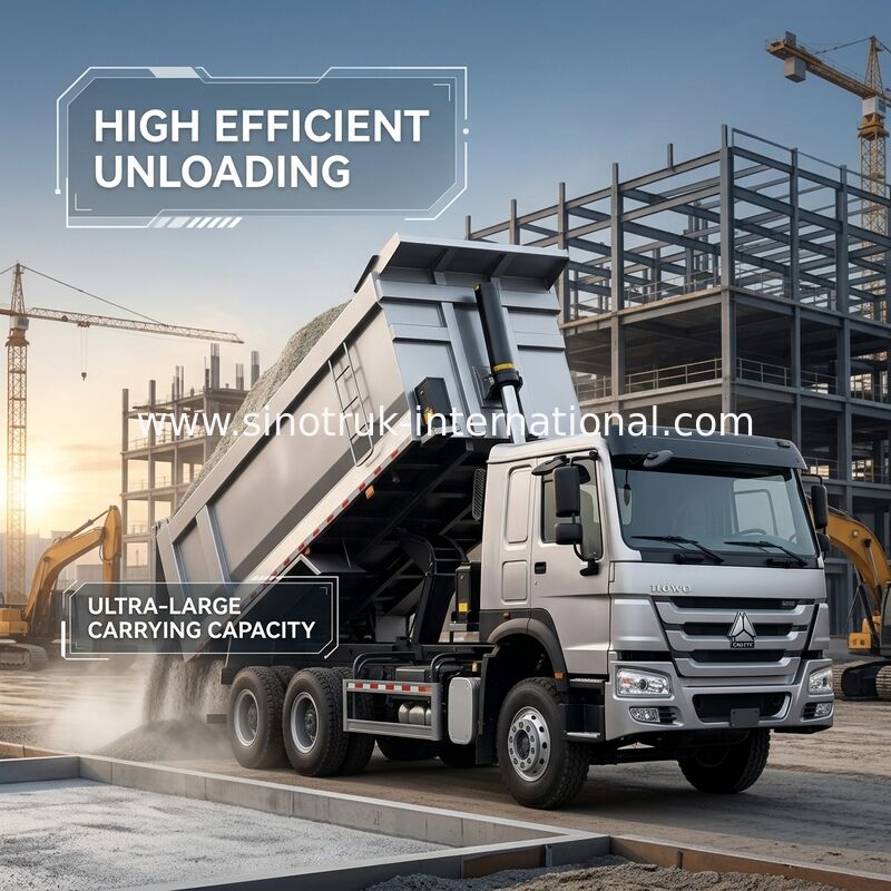Truk Tipper SINOTRUK HOWO 400HP 12 Roda LHD 40Tons 30CBM ZZ3317V3567B1