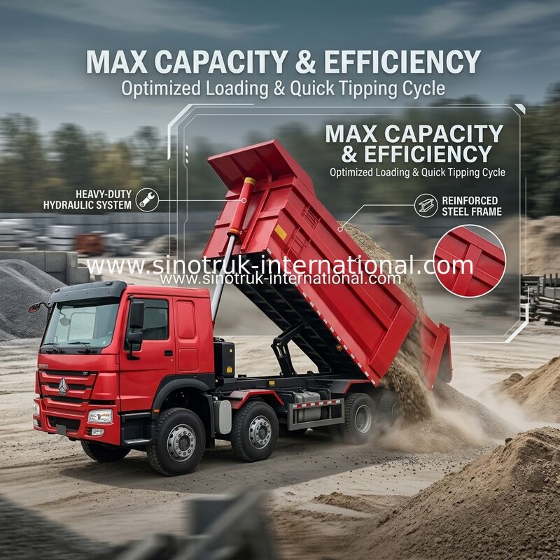 Truk penghancur tipper SINOTRUK HOWO A7 8X4 untuk konstruksi ZZ3317V3567B1