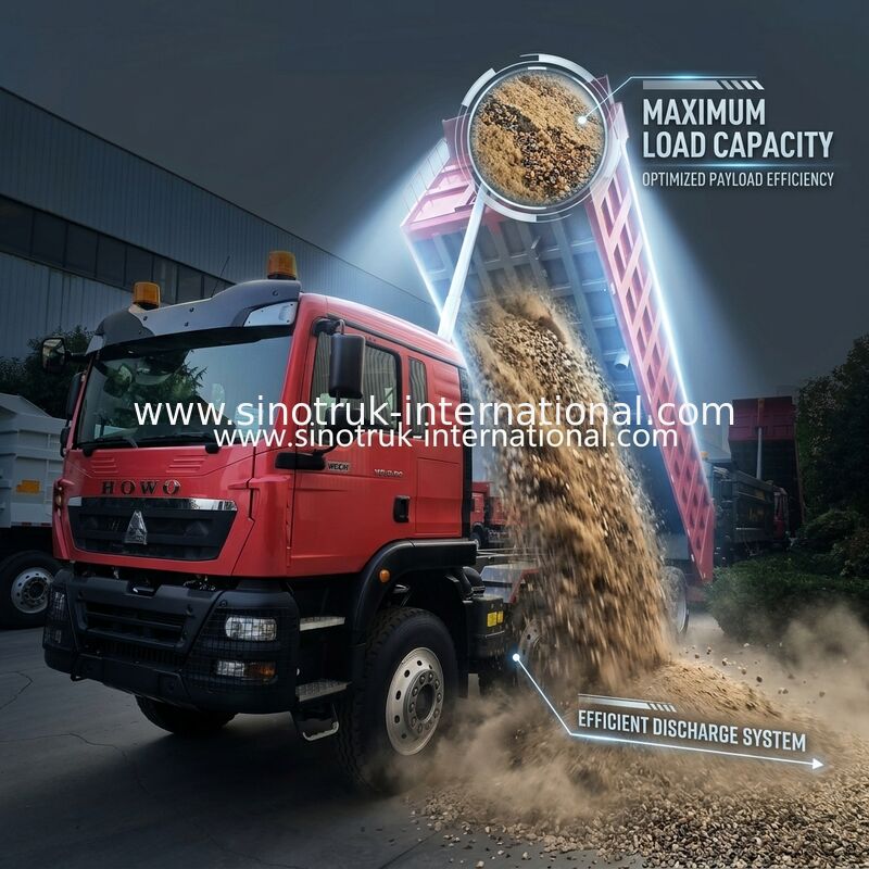 8 × 4 Lhd 12 Roda Sinotruk Tipper 400Hp Euro 2