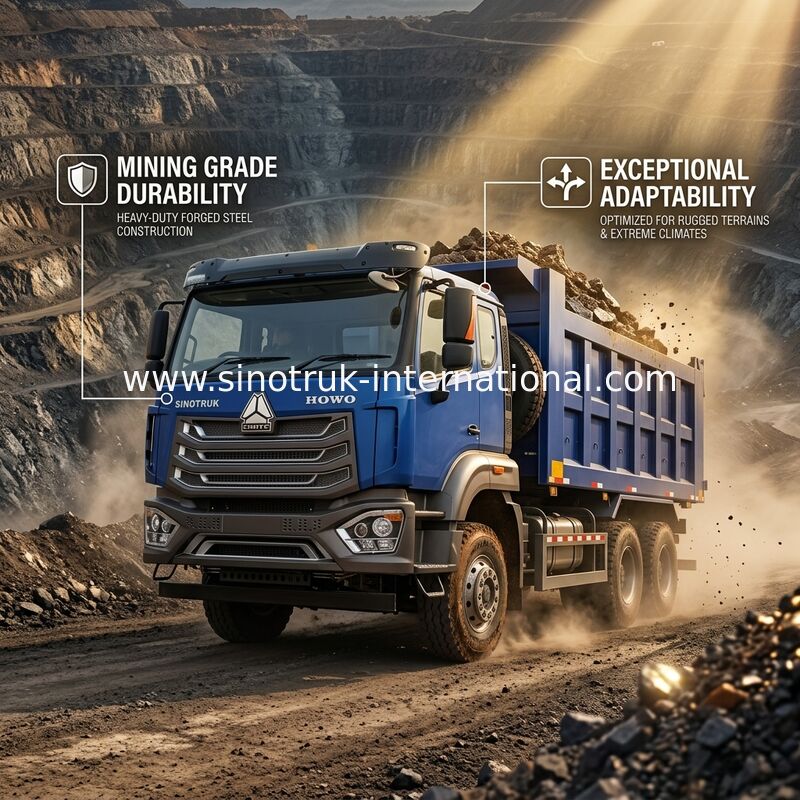 Truk Tipper SINOTRUK HOHAN 371HP 10 Roda LHD 40 Ton 20-30CBM ZZ3317N356JB1