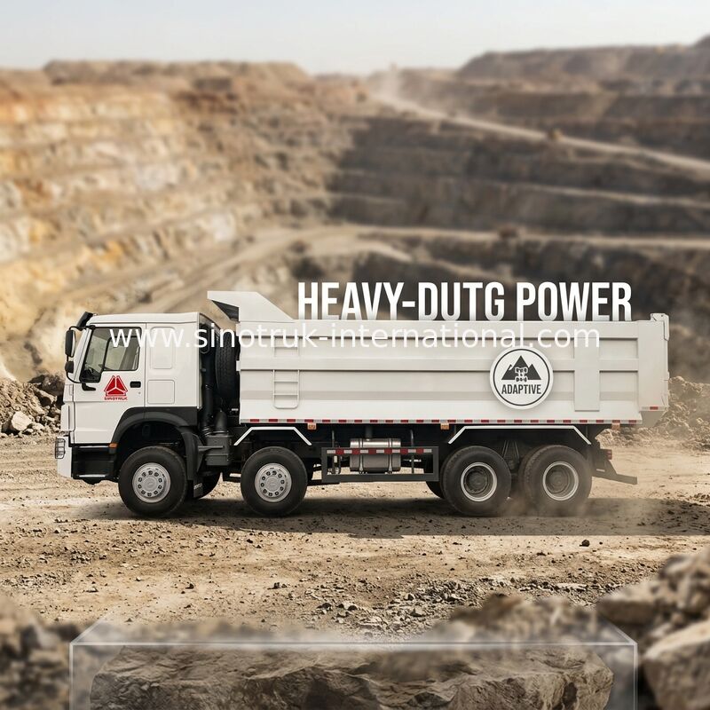 SINOTRUK HOWO Mining Tipper Dump Truck 12 Roda 400Hp 8 × 4 Tipe U