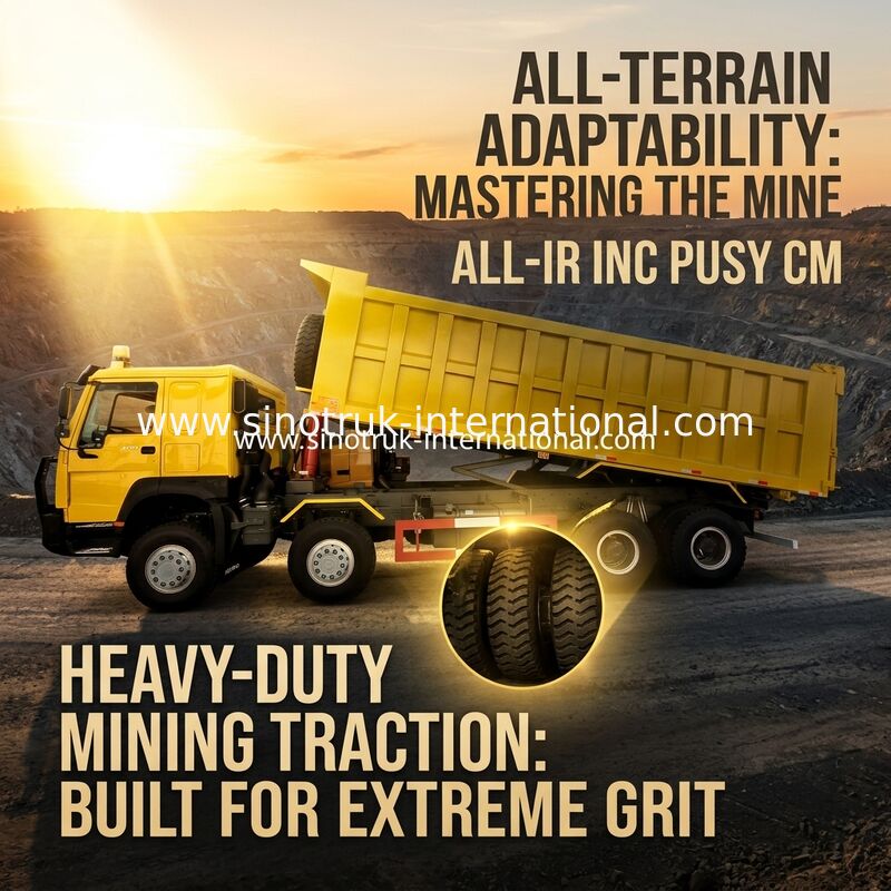 Sinotruk Howo Tipper Dump Truck 400Hp 8 × 4 50-60Tons Lhd 12 Roda Tray besar