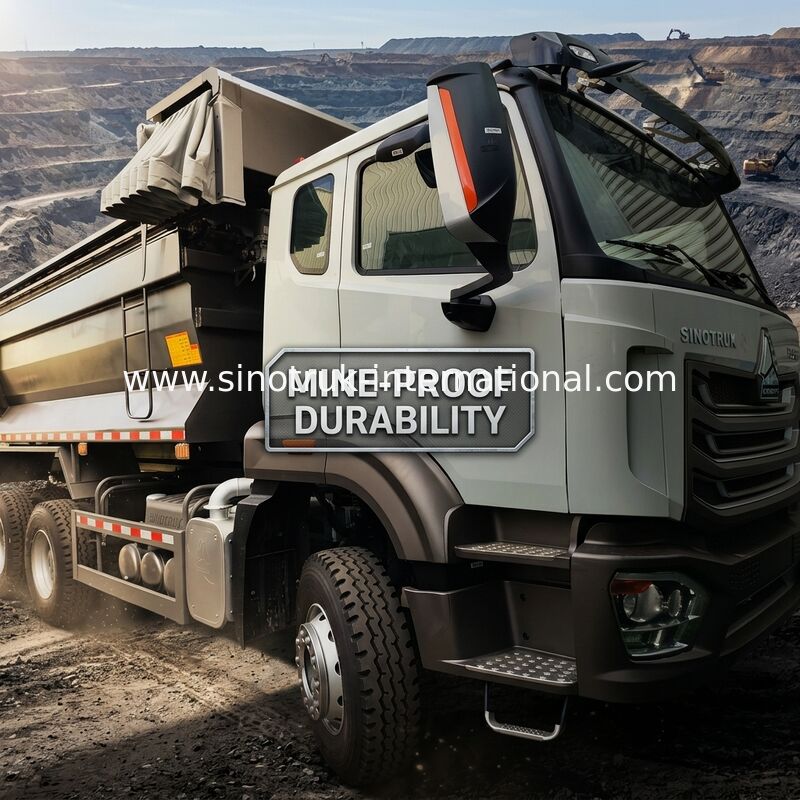 SINOTRUK HOWO LHD 6×4 10 roda truk dump tipe U untuk 40 Ton Mining