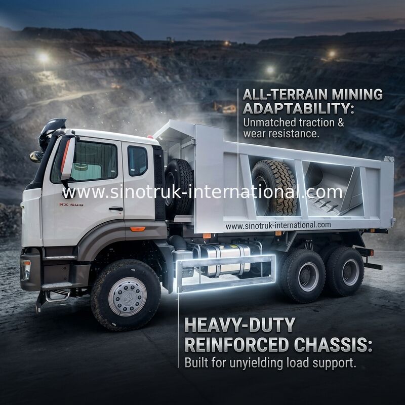 Sinotruk Howo Tipper Dump Truck New NX 10Wheels 400Hp 6 × 4 Penambangan