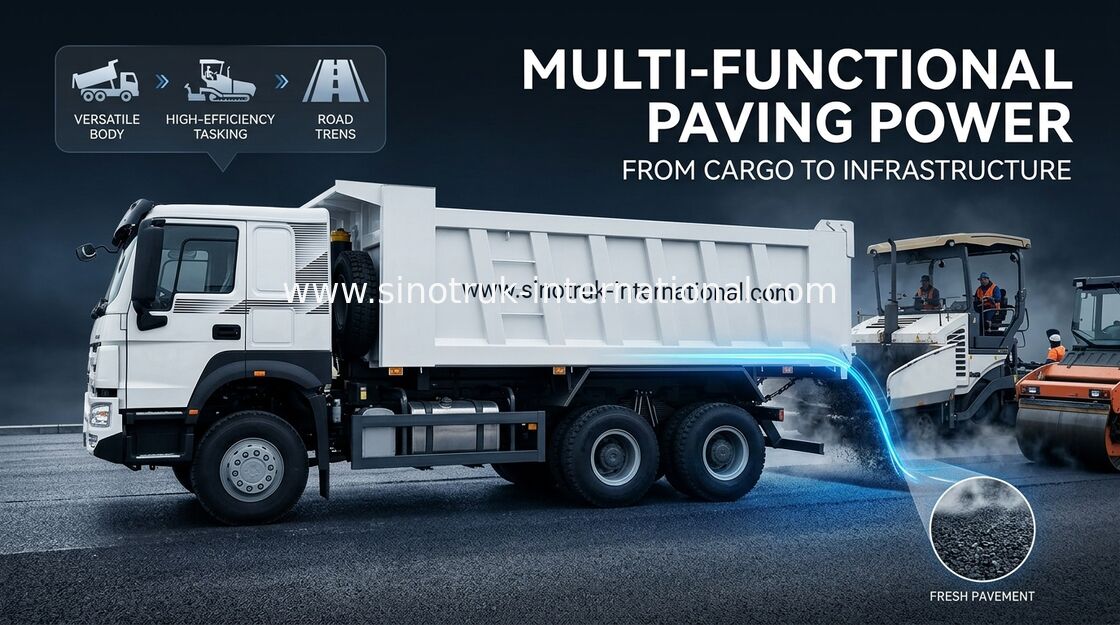 SINOTRUK Howo Tipper Dump Truck LHD 6X4 371HP Warna Putih