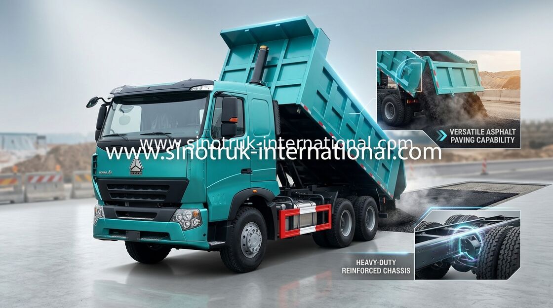 266HP Ke 420HP Tipper Dump Truck SINOTRUK HOWO A7 Performa yang Andal