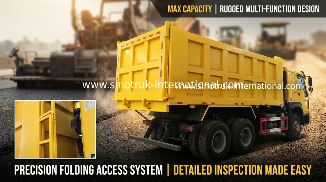 Euro 2 HOWO Tipper 6x4 Truk Dump Sinotruk / Truk Dump Besar 30-40 Ton