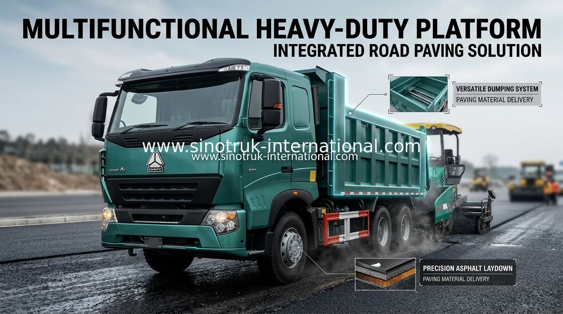 SINOTRUK HOWO A7 Truk Sampah Sampah Berat Dengan Umur Panjang, 5800 * 2300 * 1500mm