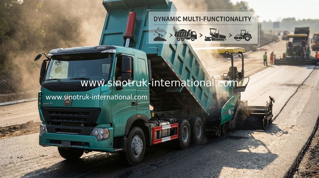 ZZ3257M3847N1 Howo Tipper Truck Konsumsi Bahan Bakar Mesin Sinotruk 8 × 4 Tipe Drive
