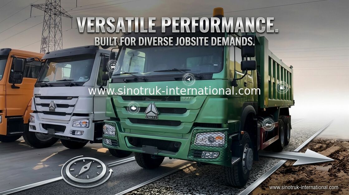 Truk Tipper 6x4 SINOTRUK 10 Roda HOWO ZZ3257N3647A 30 Ton 16 - 18 CBM