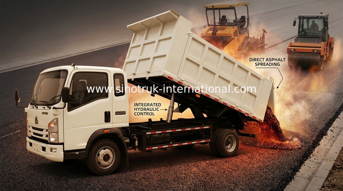4×2 Rhd 8 Ton Dumper Tipper Truck 116hp Untuk Penggunaan Penambangan