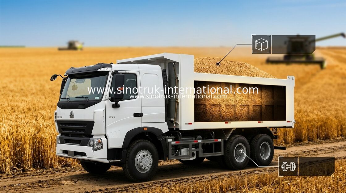 SINOTRUK HOWO Tipper Commercial Dump Truck A7 30 - 40 Tons For Construction