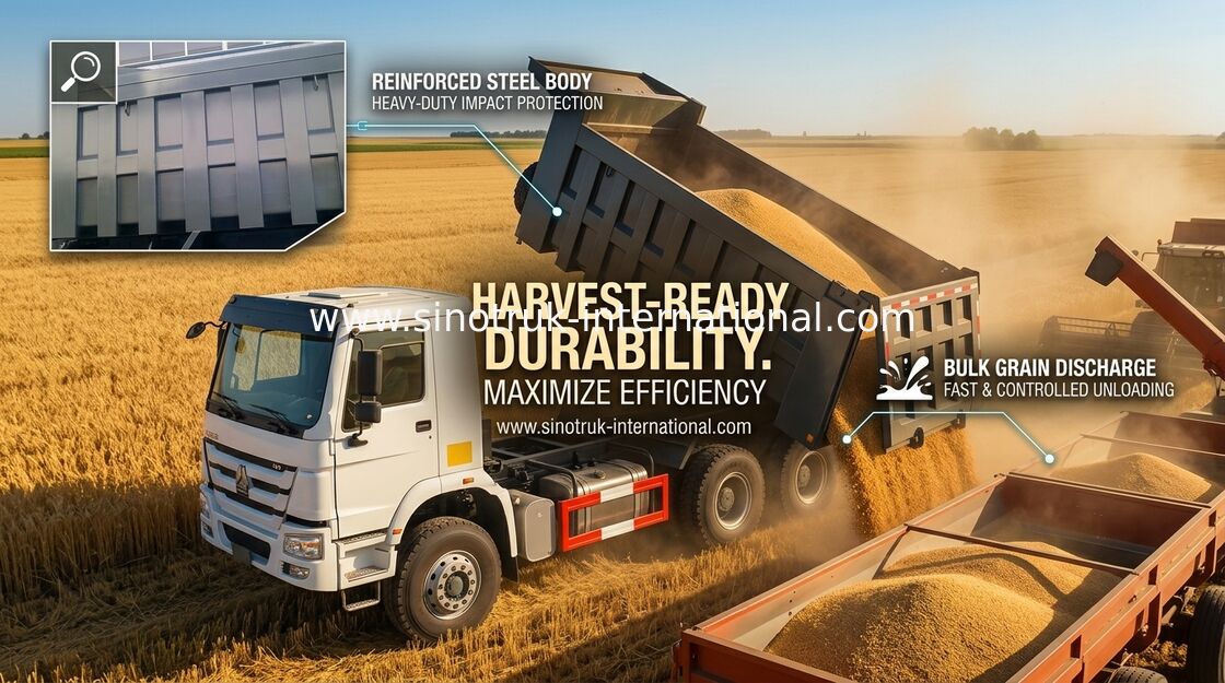 Profesional Tipper Dump Truck RHD 10 Roda Dengan Standar Emisi Euro 2