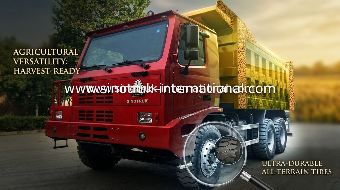 Berwarna SINOTRUK HOWO 6x4 Dump Truck / HOWO Tipper Truck Untuk Pertambangan