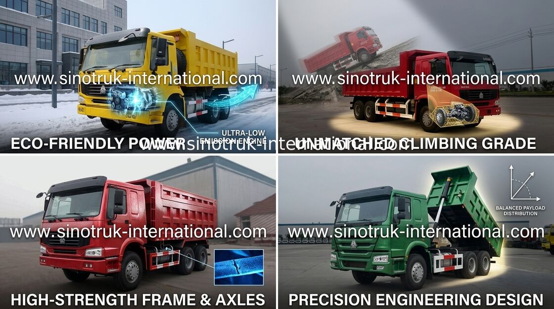 SINOTRUK HOWO Tipper Dump Truck 10 roda LHD 371HP 25 ton 10-25CBM ZZ3257N3847A