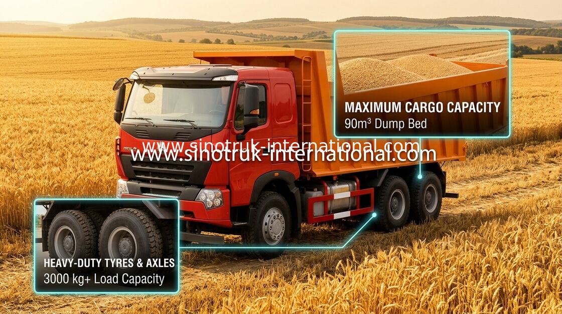 Tipper Dump Truck SINOTRUK HOWO A7 336HP untuk industri Pertambangan ZZ3257N3847N1