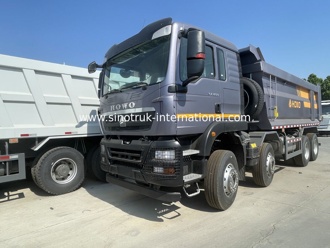 SINOTRUK TX Model 400HP 8X4 Tipper Dump Truck Konstruksi Front Lifting kustomisasi pelanggan