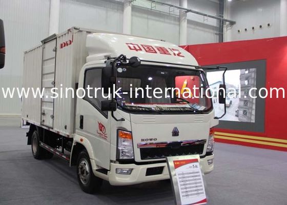 Low Noise Light Duty Delivery Box Truck LHD 4X2 116HP ZZ1087D3614C180