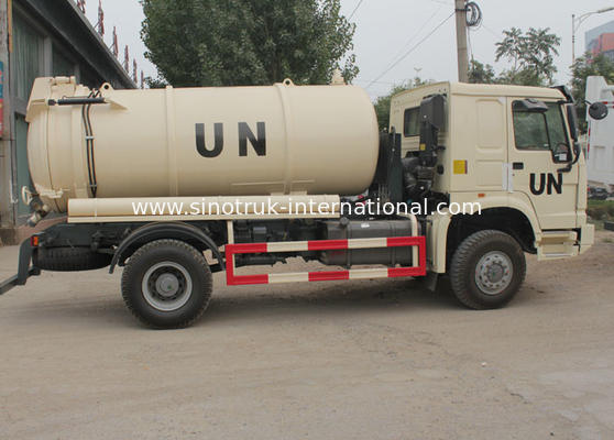 SINOTRUK HOWO Sewage Suction Truck 10000L LHD 4X2 , Liquid Waste Trucks