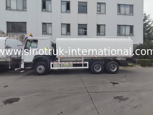 Sinotruk HOWO Putih RHD 6x4 Tangki Air Truk ZZ1257V4347B1 Dengan Fungsi Flush Tekanan Tinggi