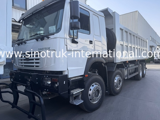 SINOTRUK HOWO 371HP Tipper Dump Truck Konstruksi Old Front Face Bumper Militer Untuk Daerah Pertambangan
