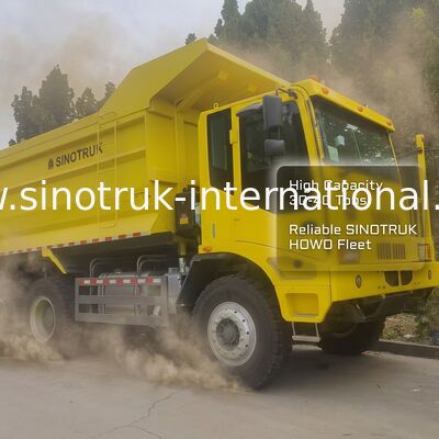 Truk Dump Tambang Sinotruk dengan Mesin 430HP Model Penggerak 6x4 dan Kotak Kargo Tebal Bawah 16mm