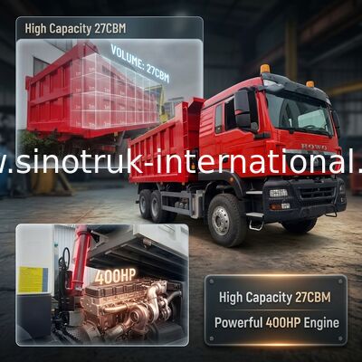 Truk dump TX 400 tenaga kuda mesin Weichai standar emisi Euro II