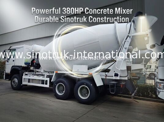 Sinotruk Howo Beton Mixer Truck 10CBM 6 X 4 Euro 2 380Hp Konstruksi