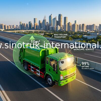 SINOTRUK HOWO Truk Pengumpul Sampah Pemadat Terkompresi 4×2 LHD