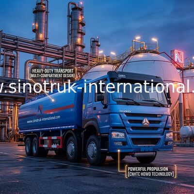 Truk Tangki Minyak Efisiensi Tinggi 8X4 LHD Euro2 371HP