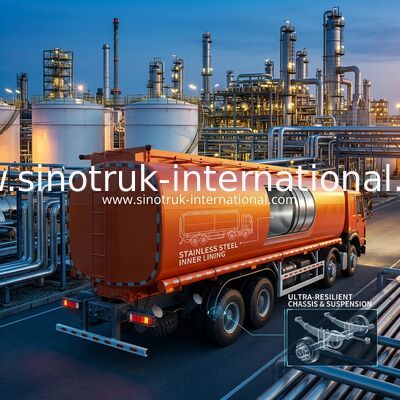 SINOTRUK 400Hp Oil Transport Tanker  High-Performance Option for All Oil Delivery Needs