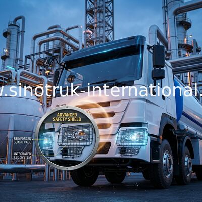 Heavy-Duty HOWO 8*4 400HP LHD Fuel Truck 40CBM Double Tank System For Long-Range Fuel Distribution White