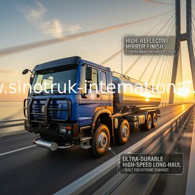 Truk Bahan Bakar HOWO Tugas Berat 8*4 400HP LHD 40CBM Sistem Tangki Ganda Untuk Distribusi Bahan Bakar Jarak Jauh