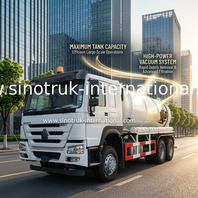 Pompa Vakum Truk Penghisap Limbah Truk Pembersih Septic Tank 18CBM LHD 336HP