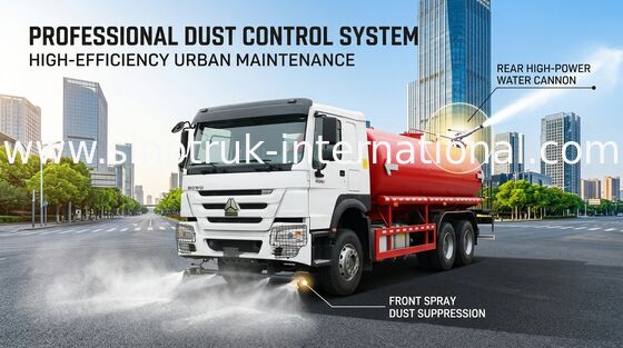 HOWO SINOTRUK Tangki Air Truk 380HP Dengan Fungsi Flush Tekanan Tinggi 6×4