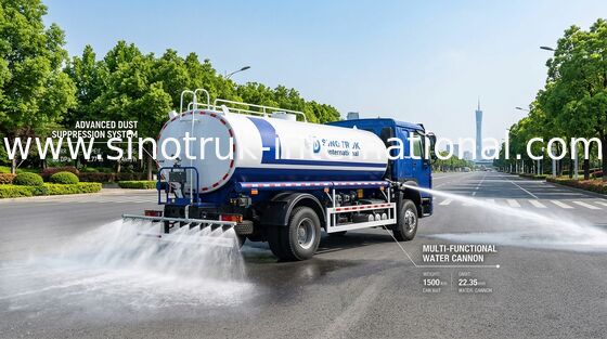 SINOTRUK HOWO truk tangki air 4x2 RHD 300HP 10CBM untuk transportasi air yang tahan lama