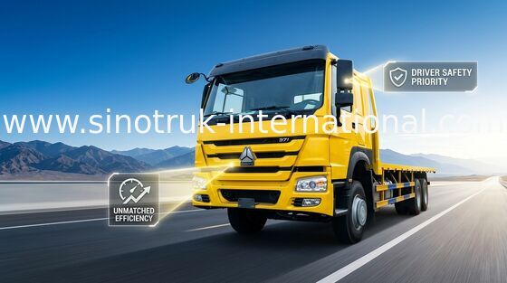 LHD ZZ1257S4641W 371HP 7,65m Truk Kargo Tempat Tidur Panjang