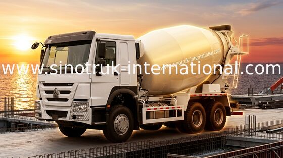 SINOTRUK HOWO LHD 6×4 10 roda truk pengaduk beton tenaga kuda tinggi 400HP