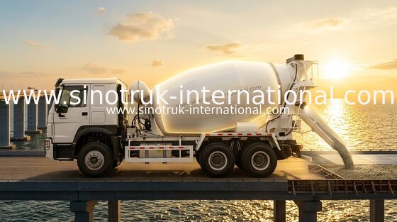 SINOTRUK HOWO 6×4 10 Roda Truk Pengaduk Beton 400 HP Efisiensi Tinggi LHD